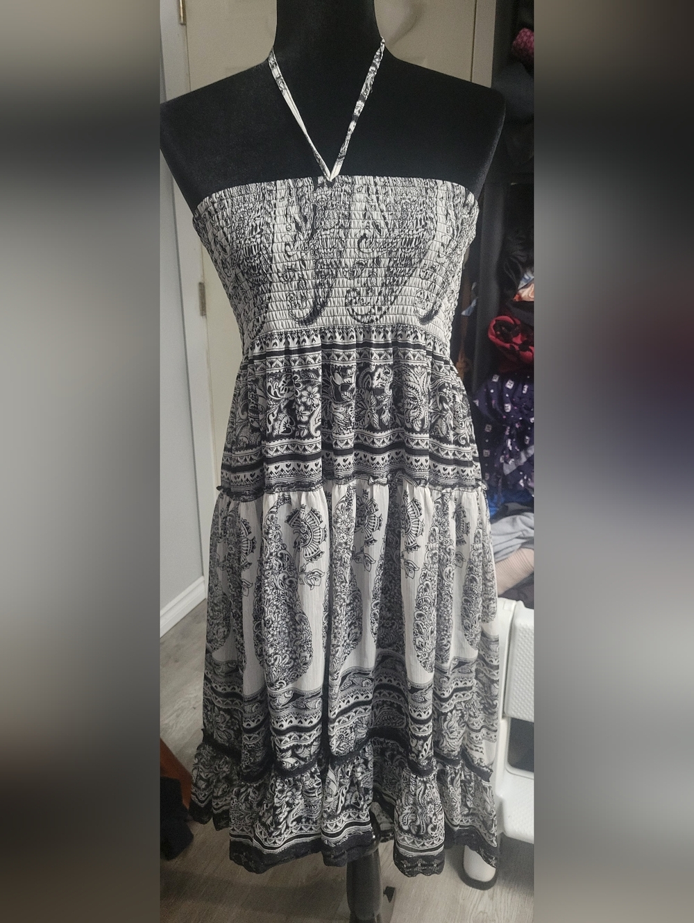 5/$20**Cirana 1X Strapless Dress With Smocking And A Hi-lo Skirt